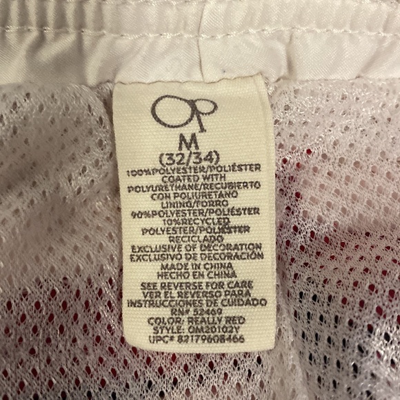 Men’s OP Swim Trunks Board Shorts Mesh Lined Red Black Plaid Sz Medium 32|34 VGC - Picture 6 of 6